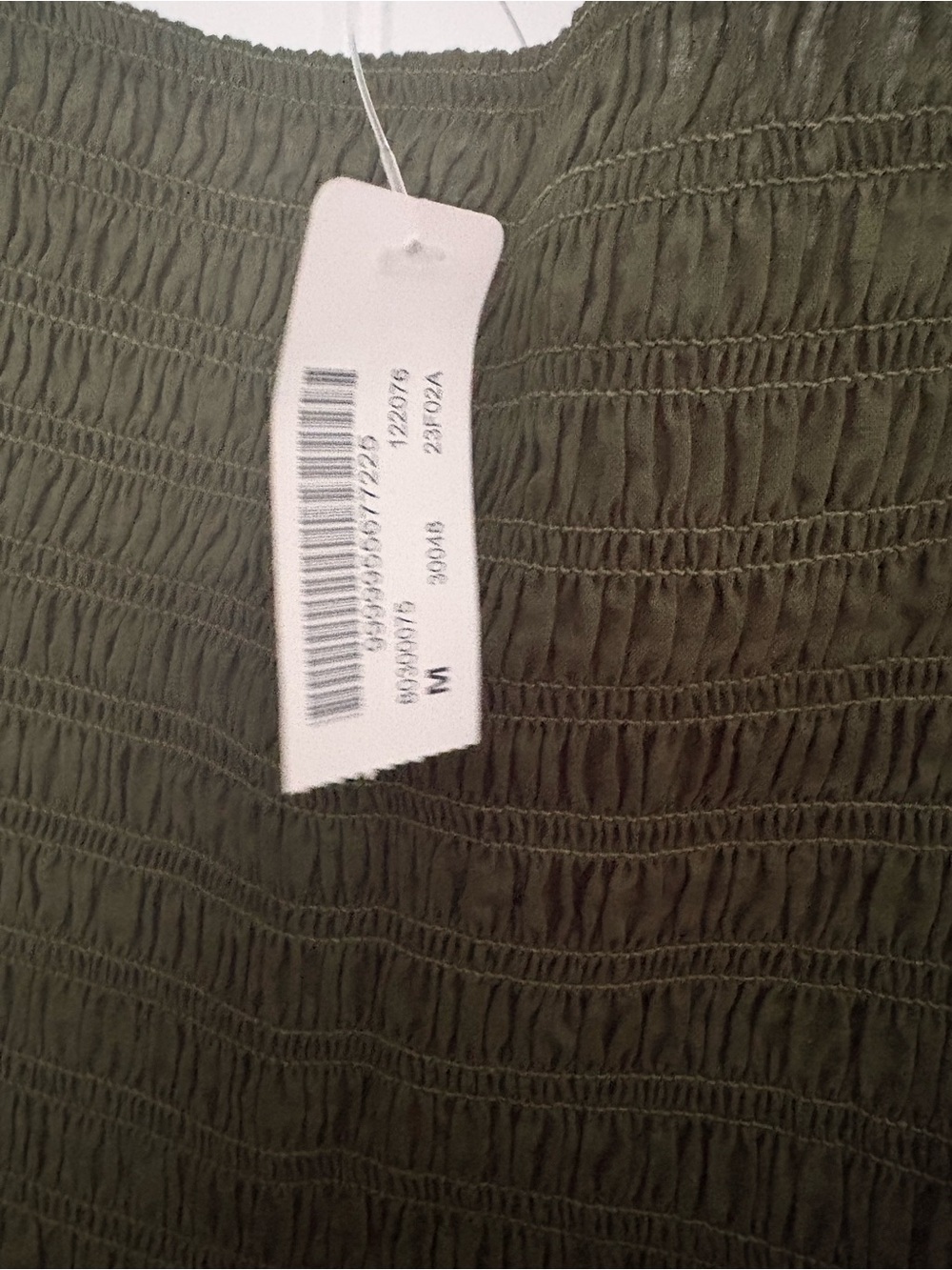 Smocked Tank Midi Sun Dress - Olive Green - Picture 3 of 4